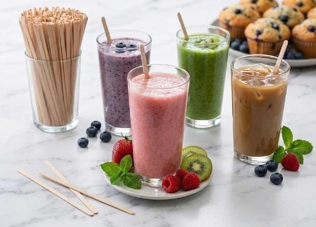 Wooden coffee sticks for drink