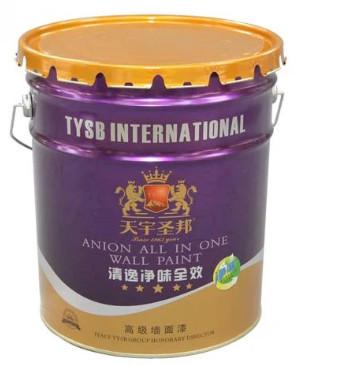 China 20L Metal Ink Bucket With Deeply Curly Lids 0.32-0.42mm for sale
