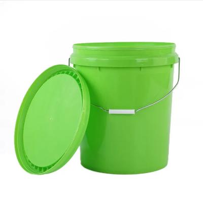 China 16 Liter Grease Plastic Bucket Containers With UN Approved Green Color for sale