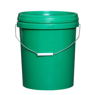 China 5 Gallon Plastic Bucket Containers With Tear Strip Lids For Liquid Solid Storage for sale