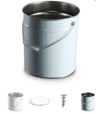 China 15L Steel Bucket With Lid Metal For Building Products Storage for sale