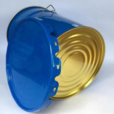 China 0.32-0.42mm Metal Empty 5 Gallon Paint Buckets For Railroad Spikes for sale