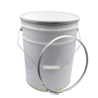 China 16L Printing Ink Empty Metal Pail With Lever Lock Ring Lid for sale