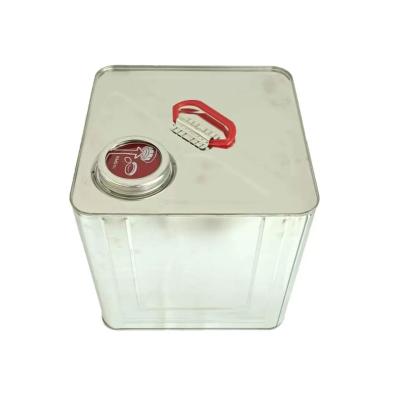 China 10L Rectangular Tight Head Pail Metal Square Empty Tin Cans For Diluter And Curing Agent Packages for sale