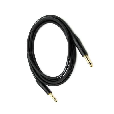 China Black Braided Instrument Cable For Bass , 20ft Audio Cable For Guitar for sale