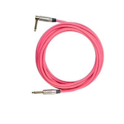 China Bass Amp Cable Instrument Patch Cable Straight To Angled 10ft Pro Audio Cable for sale