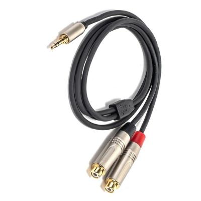 China 3.5 Mm Y Splitter Cable  To RCA Y Audio Cable 3.5mm Stereo To 2* RCA  For Speaker for sale