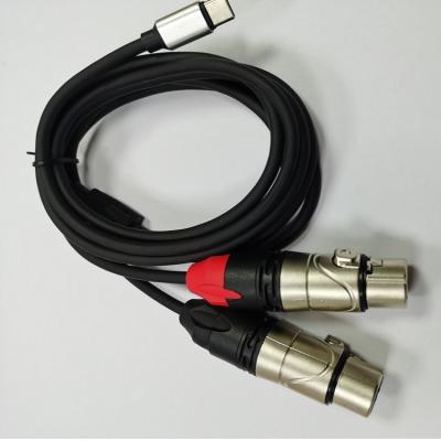 China DAC C to Dual XLR Female Audio Cable Y Splitter Built-in Powerful DAC Chip for sale