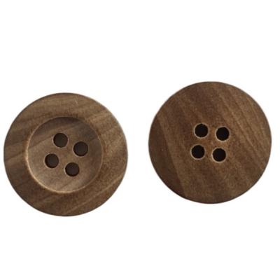 China Four Hole Customize Natural Wooden Buttons With Natural Wood Texture OEKO100 for sale