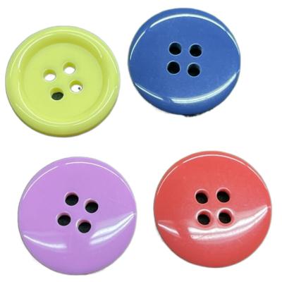 China Chalk Plastic Resin Buttons 4 Hole 28L ODM Color For Garment Accessories for sale