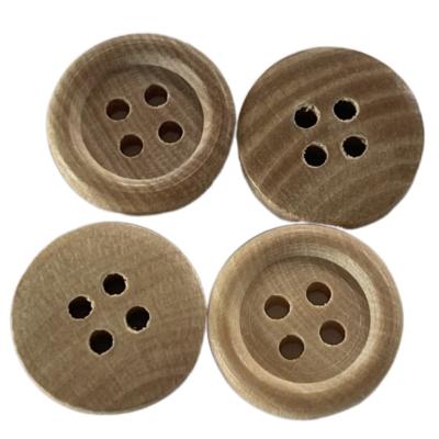 China Luxury Natural Wooden Buttons 4 Hole With Wood Texture 28L Environmentally Friendly for sale