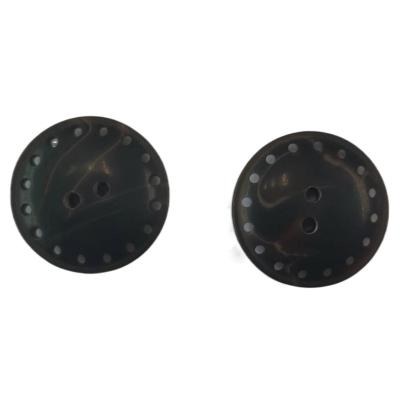China Plastic Dark Brown Plastic Buttons Multiple Hole On The Edge 36L Use On Coat Outwear for sale