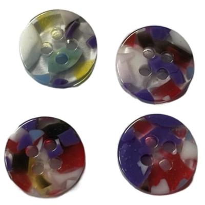 China 14L 4 Holes Plastic Shirt Buttons  With Random Color Use On Shirt Blouses for sale