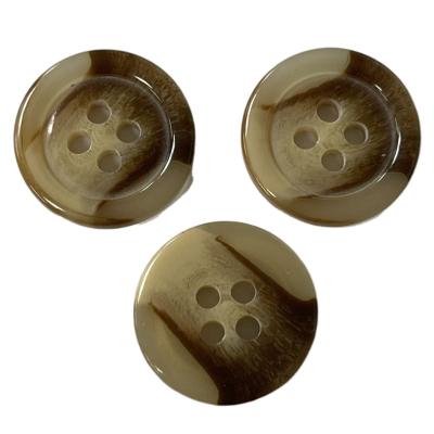 China Light Brown Fake Horn Button In 24L Apply For Coat Jacket Sweater for sale