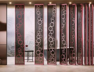 China Panel de separación de la habitación de metal pulido y cepillado, partición de metal operable para el salón. en venta