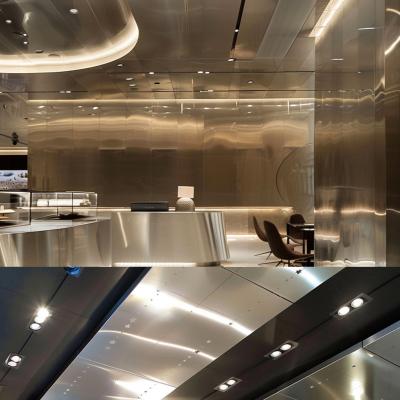 China Thickness 0.8 - 3.0mm Elegant Stainless Steel Ceiling Grids For High End Interiors for sale