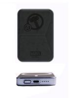 Quality ROHS Magnetic Wireless Powerbank 5000 MAh PD20W Leather Finish With Kickstand for sale