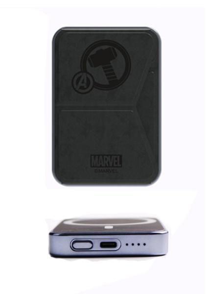 Quality ROHS Magnetic Wireless Powerbank 5000 MAh PD20W Leather Finish With Kickstand for sale
