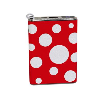 China Red PD20W Power Bank Ultra Slim 10000mah Pocket Mini Type Leather Shell for sale
