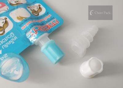 China As partes superiores plásticas do malote do comida para bebê da tampa do bocal para pequeno levantam-se o saco à venda