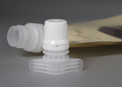 China O bico plástico branco com tampões poderia embalagem de enchimento automática no malote Doypack do bico à venda