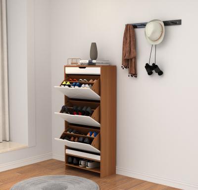 China Shaker Door Shoe Storage Cabinet Retro Style With Shoe Rack for sale