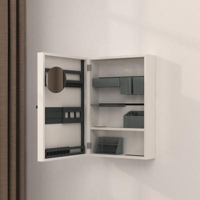 China Multifunction Wall Storage Cabinet With Mirror NC painting white Color for sale