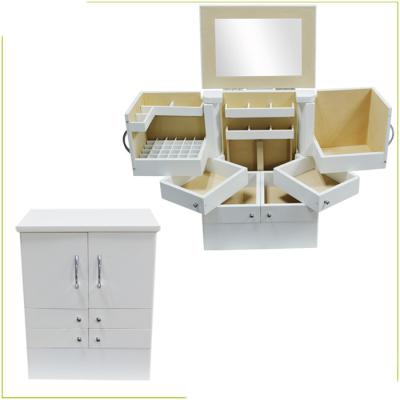 China KD Package NC Painting Wooden Makeup Cabinet Space Saving Furnitures for sale