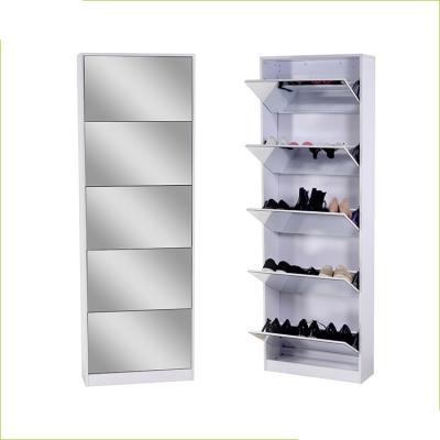 China 185cm Mirrored Shoe Cabinet for sale