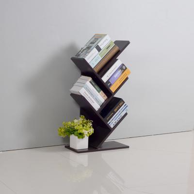 China Fully Disassembled 32.68inch 7.5kg Trapezoidal Wood Corner Bookcase for sale