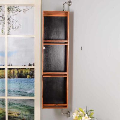 China Wall Mounted Rotatable 3mm Mirror Pine Wooden Bathroom Storage for sale