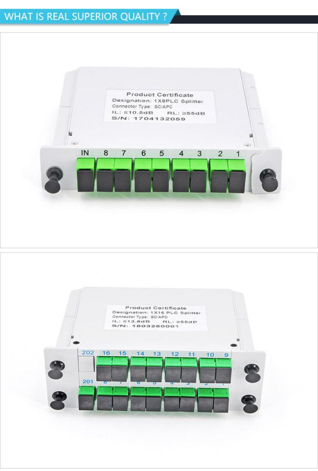 OEM ftth plc distribution terminal box with slot cassette