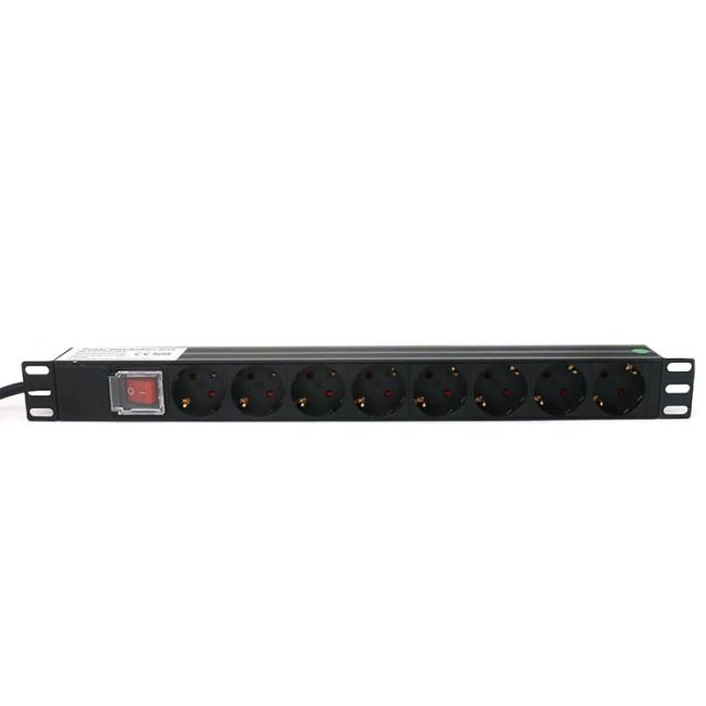 MT-6101 1U 19" Rack Mount 6 way Euro Type Network Server Cabinet 8 Ports 19inch rack mount Euro PDU