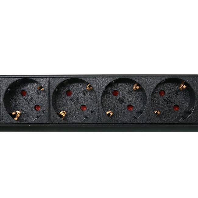MT-6101 1U 19" Rack Mount 6 way Euro Type Network Server Cabinet 8 Ports 19inch rack mount Euro PDU