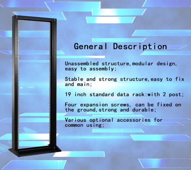 LE Cold Rolled Steel Network Server 2 Post Open Rack