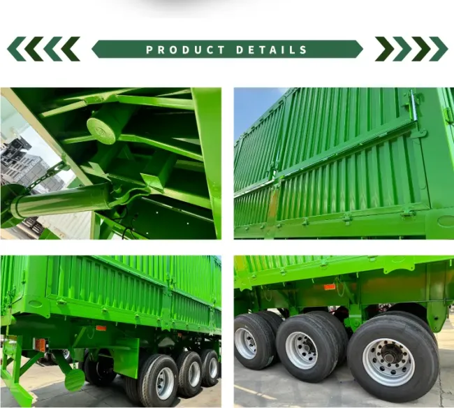 Feichi Brand 3 Axle Cargo Box Semi Trailer 60tons Van Semi Trailer Transport Bulk Cargo Truck Trailer