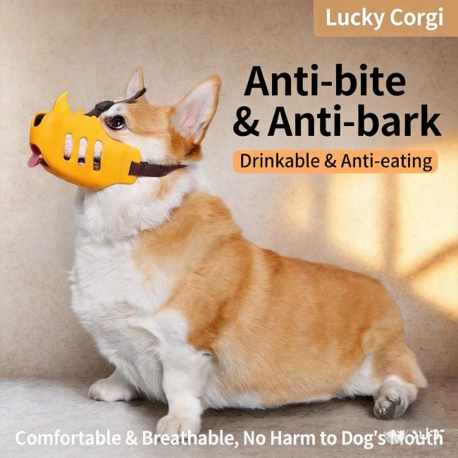 Adjustable Breathable Mesh Dog Muzzle Anti-Biting Anti-Barking for Small/Medium/Large Dogs