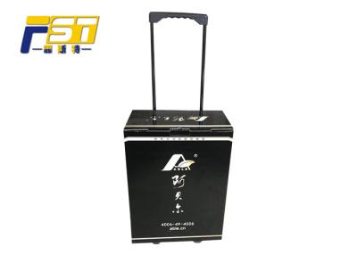 China Fashion Color Printing Cardboard Trolley Box , Black Corrugated Folding Box Trolley for sale
