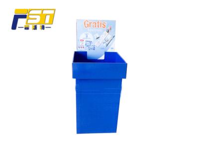 China Custom Design Recycled Cardboard Floor Stand Display Dump Bins for Advertising for sale