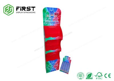 China Colored Printing Retail Store Paper Cardboard Floor Display Stands For Toys for sale
