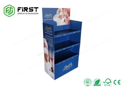 China Printed Pop Up Cardboard Floor Displays Stand Corrugated Cardboard Paper Stand for sale