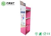 China Custom Color Printed Cardboard Floor Displays , Cardboard Display Stands For Promotion for sale