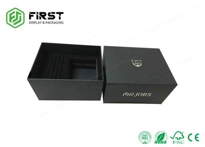 中国 無光沢の黒い上限のギフト用の箱のカスタマイズされたロゴのボール紙のギフト用の箱の包装 販売のため
