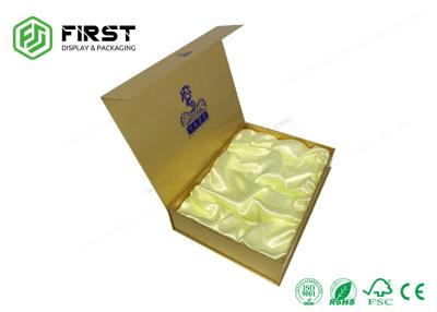 China Custom Logo Printed Luxury Magnetic Closure Rigid Cardboard Gift Box With Velvet Insert for sale