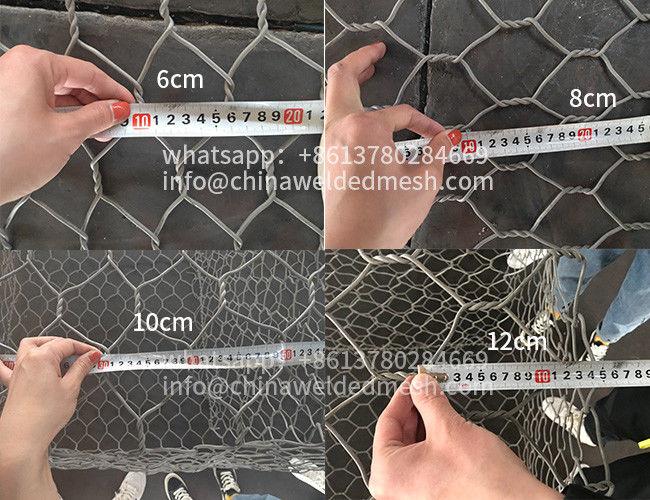 ASTM A975 Gabion Box Wire Mesh , Galvanized 10mm Gabion Stone Basket 0