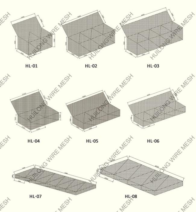 ASTM A975 Gabion Box Wire Mesh , Galvanized 10mm Gabion Stone Basket 1