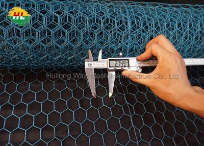 China Blue Vinyl Coated Chicken Poultry Wire 1 inch Mesh High Tensile Strength for sale