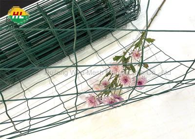 China RAL6005 Welded Wire Mesh Rolls Green PVC Coated Holland Wire Fence for sale