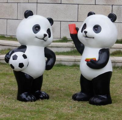 China Spray Paint Cartoon Character Sculptures Panda Large Garden Ornaments Animals for sale