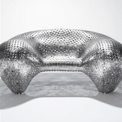 China Esculturas de acero inoxidables Art Sofa Copper Garden Sculptures de los muebles en venta